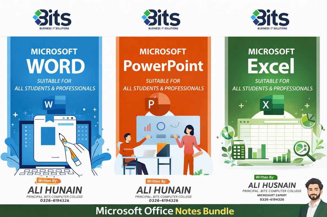 Microsoft Office Notes Bundle – MS Word, MS Excel & MS PowerPoint (2nd Edition) ✅