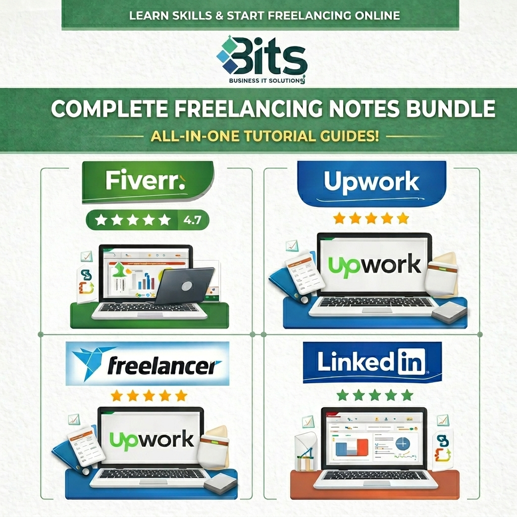 Complete Freelancing Notes Bundle – Earn from Fiverr, Upwork, Freelancer & LinkedIn